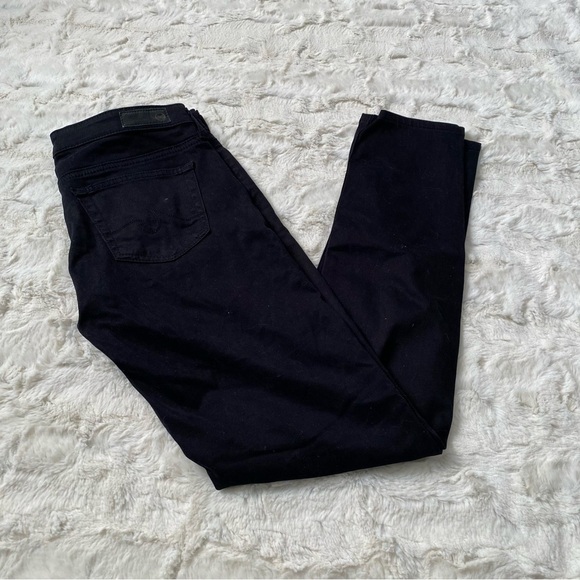 AG Adriano Goldschmied Women's Size 25 Black The Stevie Slim Straight Ankle Jean - Picture 1 of 5